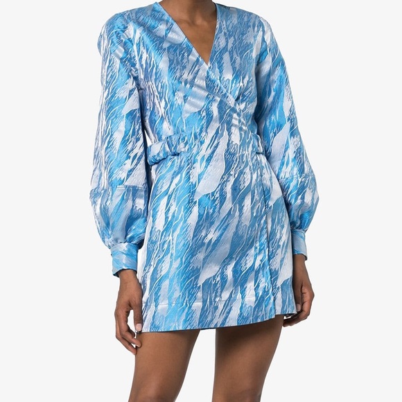 Ganni Dresses & Skirts - GANNI Jacquard Wrap Mini